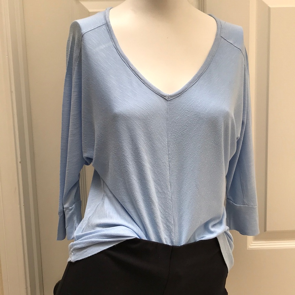 Apt. 9 Light Blue Wing Arm Top